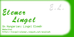 elemer lingel business card